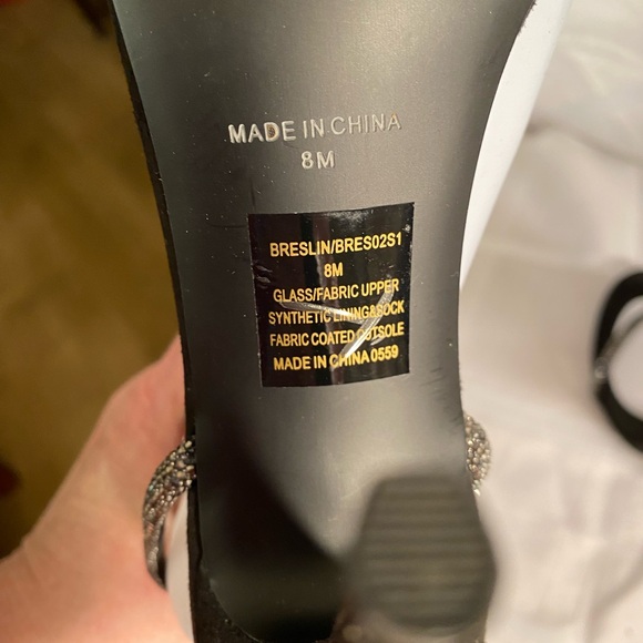 Steve Madden Breslin Sparkly Rhinestone Ankle Strap Heels. Worn Once. Size 8M. - Picture 10 of 11